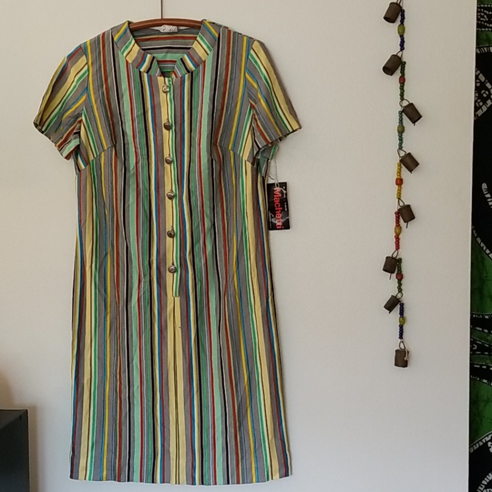 Colorful NWT Retro Vintage Machetti Dress, 16 1/2